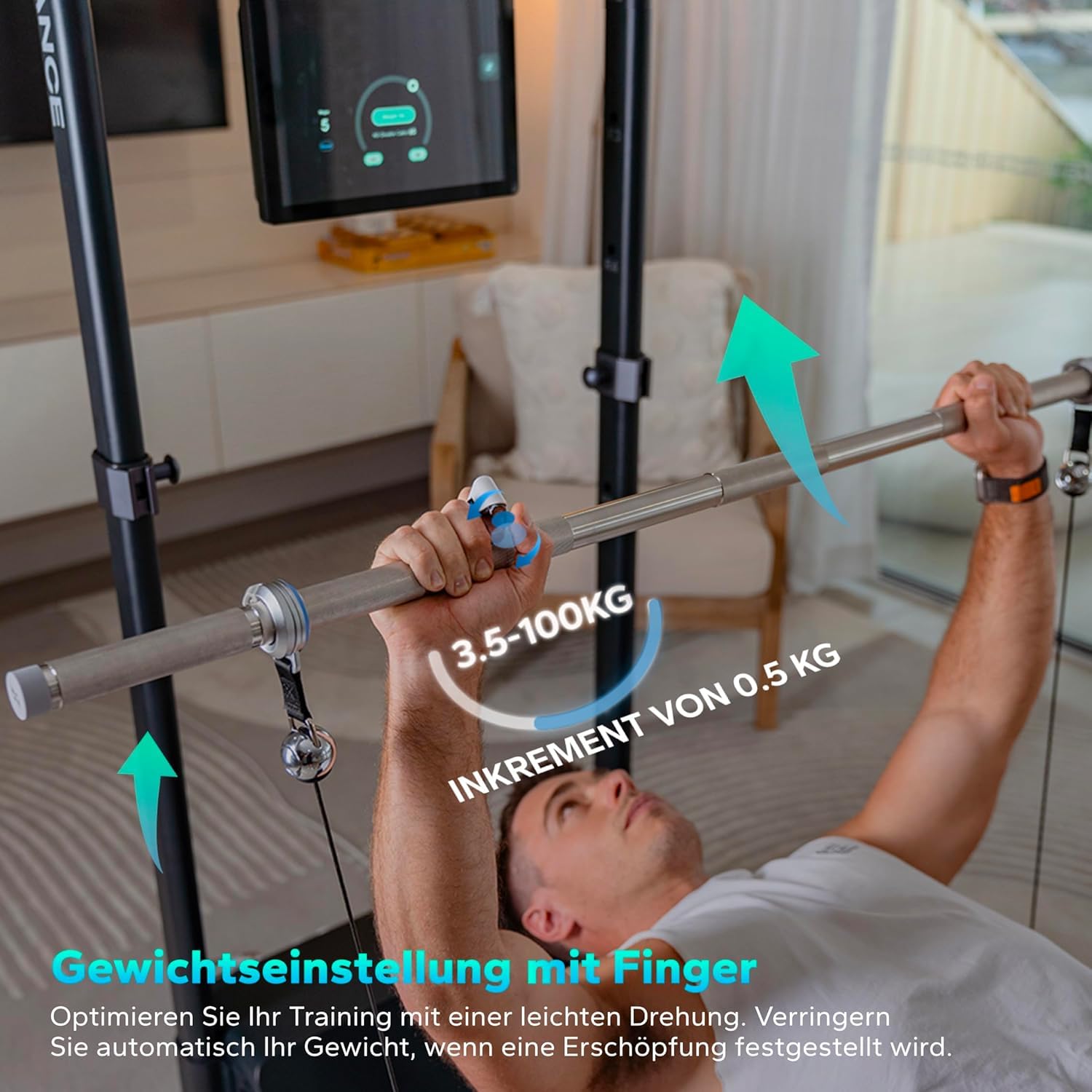 Speediance Smart Home Gym System, Gym Monster Multifunktionale Smith Maschine Home Gym Power Cage, Tragbare Kabelmaschine für Home Workout, Ganzkörper-Krafttraining Fitness Übungsgerät